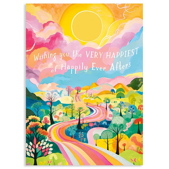 THE HAPPIEST WEDDING GREETING CARD 4.5 x 6.25" for wholesale by Calypso Cards LLC