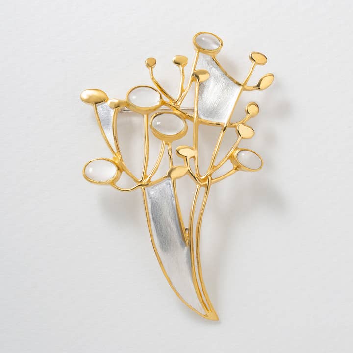 Hedgerow Wildflower Brooch for wholesale by Paula Bolton Jewelry