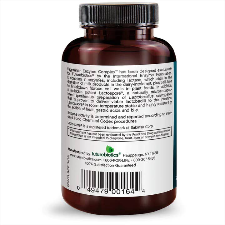 Futurebiotics - Wholesale Oral Supplement/Vitamin - Vegetarian Enzyme Complexâ„¢