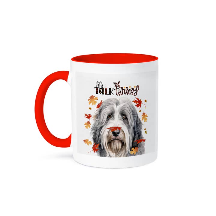 3dRose - Wholesale Coffee Mug - 3dRose, Bearded Collie with a Maple Leaf on its Nose for Thanksgiving Fun, Mug