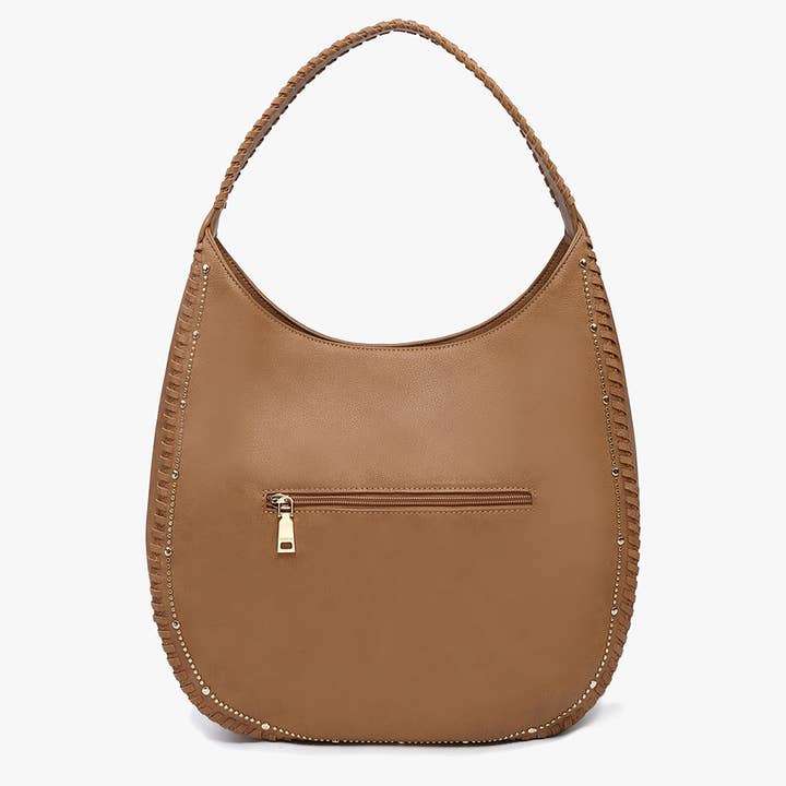 Jen & Co. - Wholesale Shoulder Bag - Women's - M2426 Leslie Studded Whipstitch Hobo11