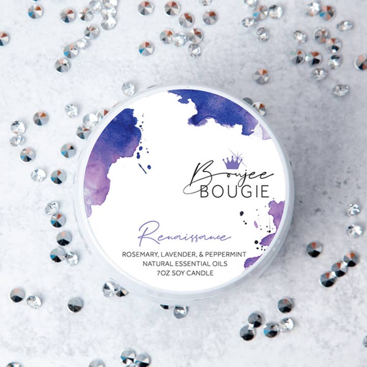 Renascença | Alecrim Lavanda, Hortelã-pimenta | Vela de cera de soja por atacado de Boujee Bougie