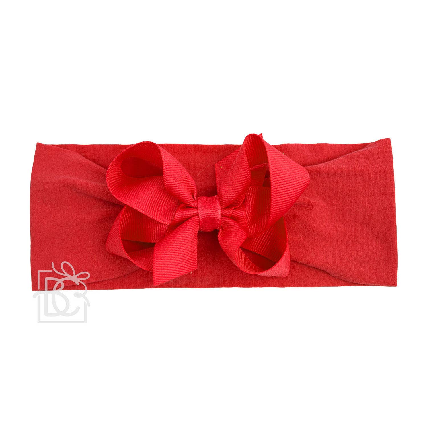 Beyond Creations, LLC - Wholesale Fashion Headband - Kids - WIDE PANTYHOSE HEADBAND W/CLASSIC GROSGRAIN BOW86