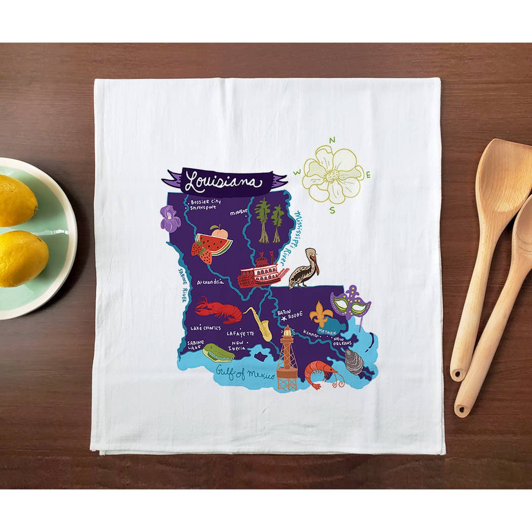 Allport Editions – Engroshandel Viskestykke – Hej USA håndklædeserie - ALLE 50 STATER HER!19