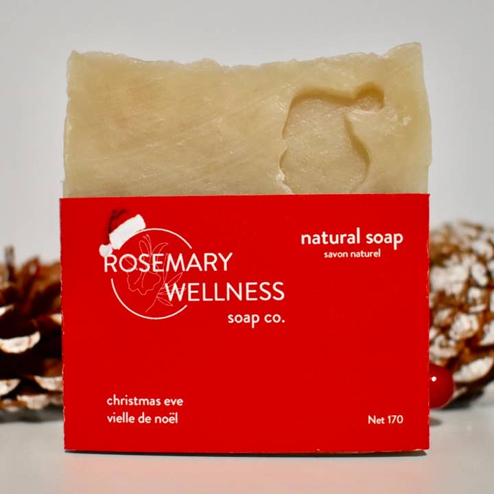 Christmas Eve Soap for wholesale by Rosemary Wellness