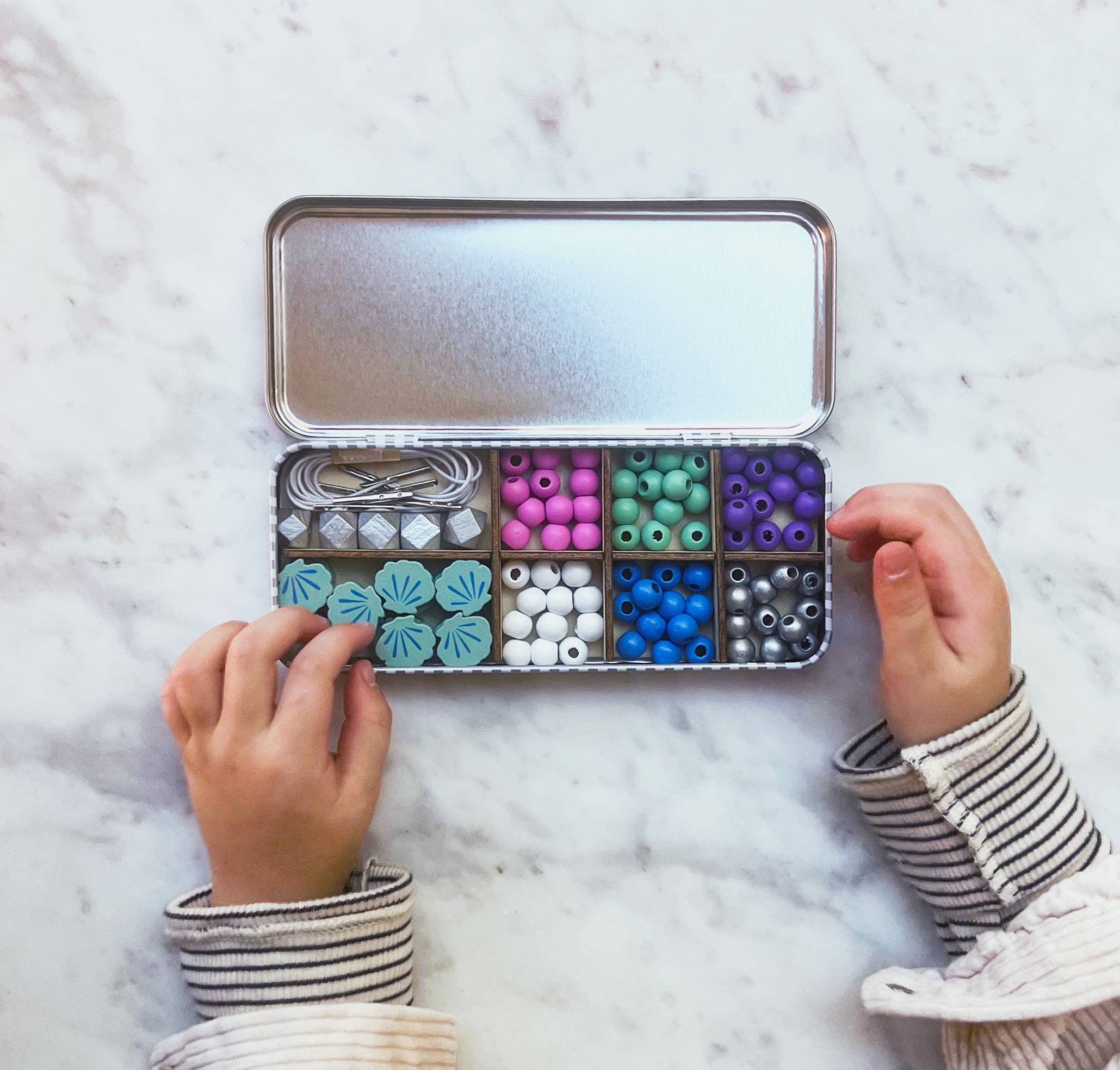 Cotton Twist (USA DUTIES PAID) - Wholesale DIY Jewelry - Kids - Mermaid Bracelet Bead Kit7