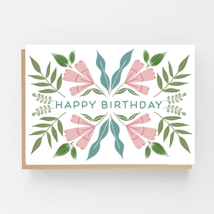 Feliz Aniversário - Design Floral Primavera por atacado de Lomond Paper Co