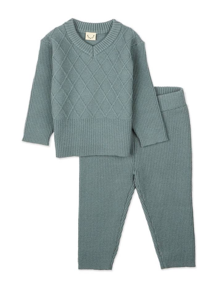 Blau Romeo Gemischtes Strickpullover 2er-Set für den Großhandel auf Faire