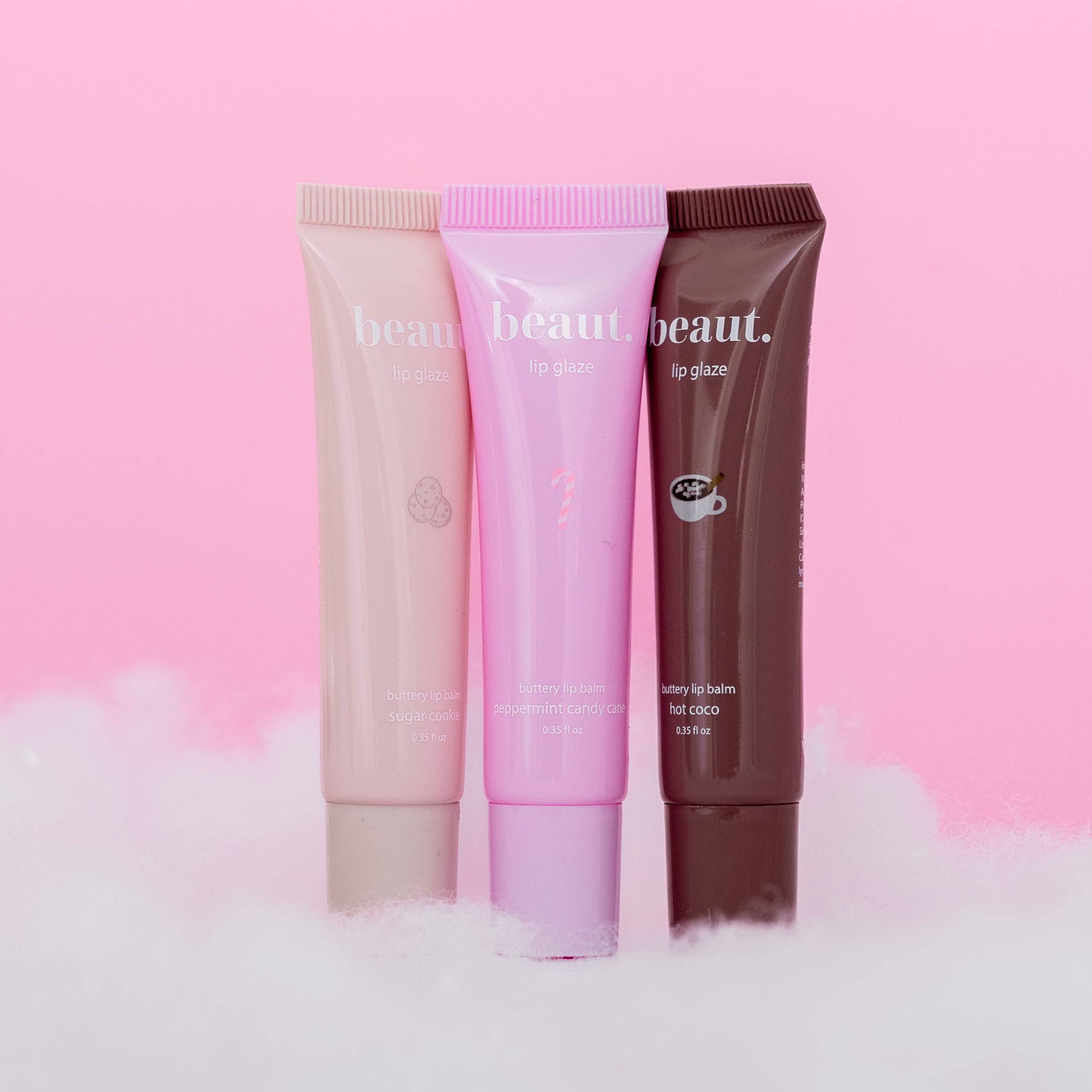 beaut.beautyco - Wholesale Lip Gloss - Holiday Lip Glaze Trio: Sugar Peppermint & Cocoa1