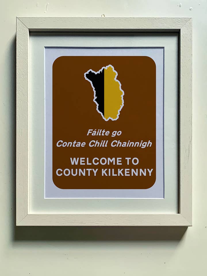 Impressão Montada 10x12'' - Bem-vindo ao Condado de Kilkenny por atacado de Clemence Prosen Art & Design