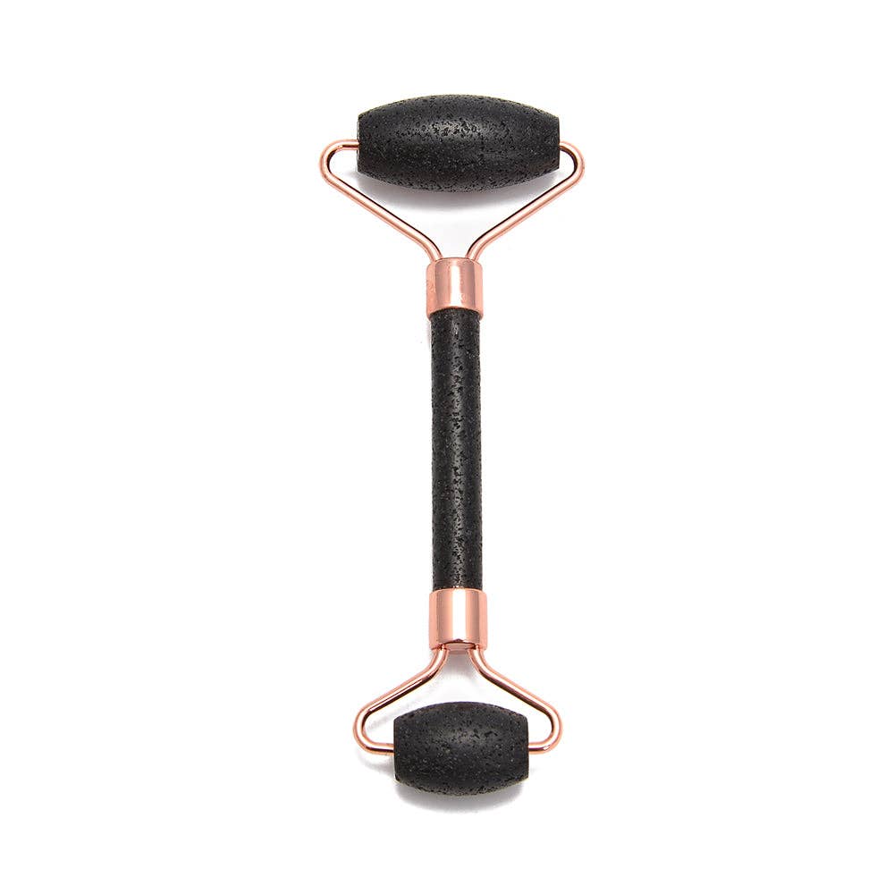 CRCBEADS - Wholesale Face/Beauty Roller - Face Massage Roller Black Lava Size 5.5" Sold Per Piece1