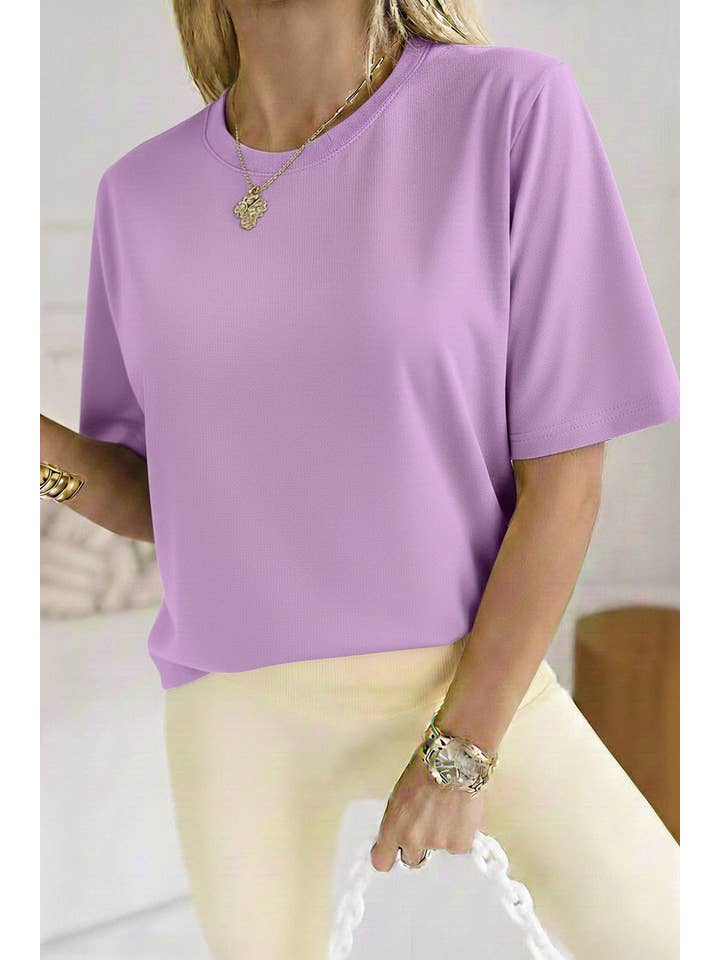 ESTEE BROWN - Wholesale T-Shirt - Women's - Large basic plain T-shirt - 2206U6