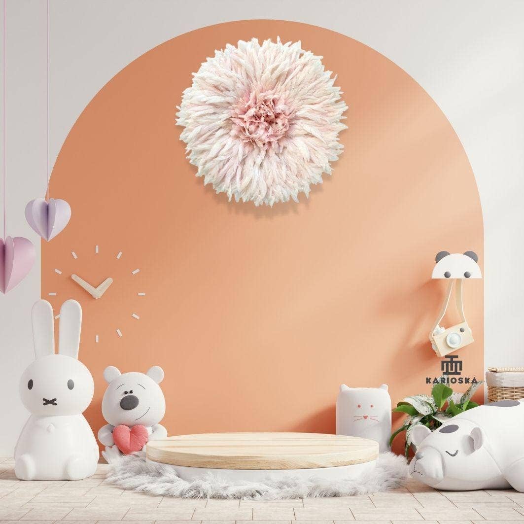 Juju Hat Wholesale - Wholesale Wall Accent - Authentic Juju Hat Light Pink African Wall Art2