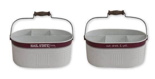 Valiant Gifts Inc - Wholesale Utensil Holder - Miss State Metal Utensil Holder