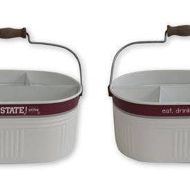 Valiant Gifts Inc - Wholesale Utensil Holder - Miss State Metal Utensil Holder0