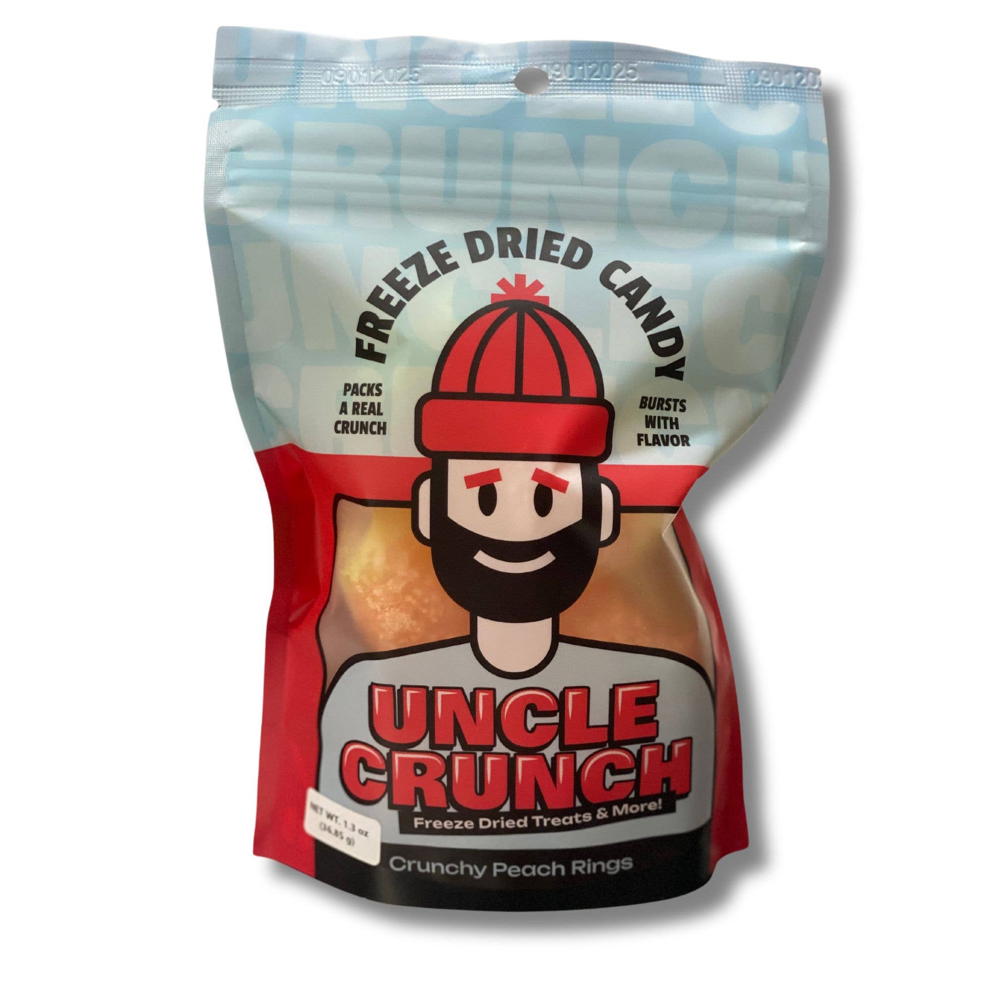 Uncle Crunch - Vente Bonbons gélifiés - Rondelles de pêches croquantes lyophilisées0