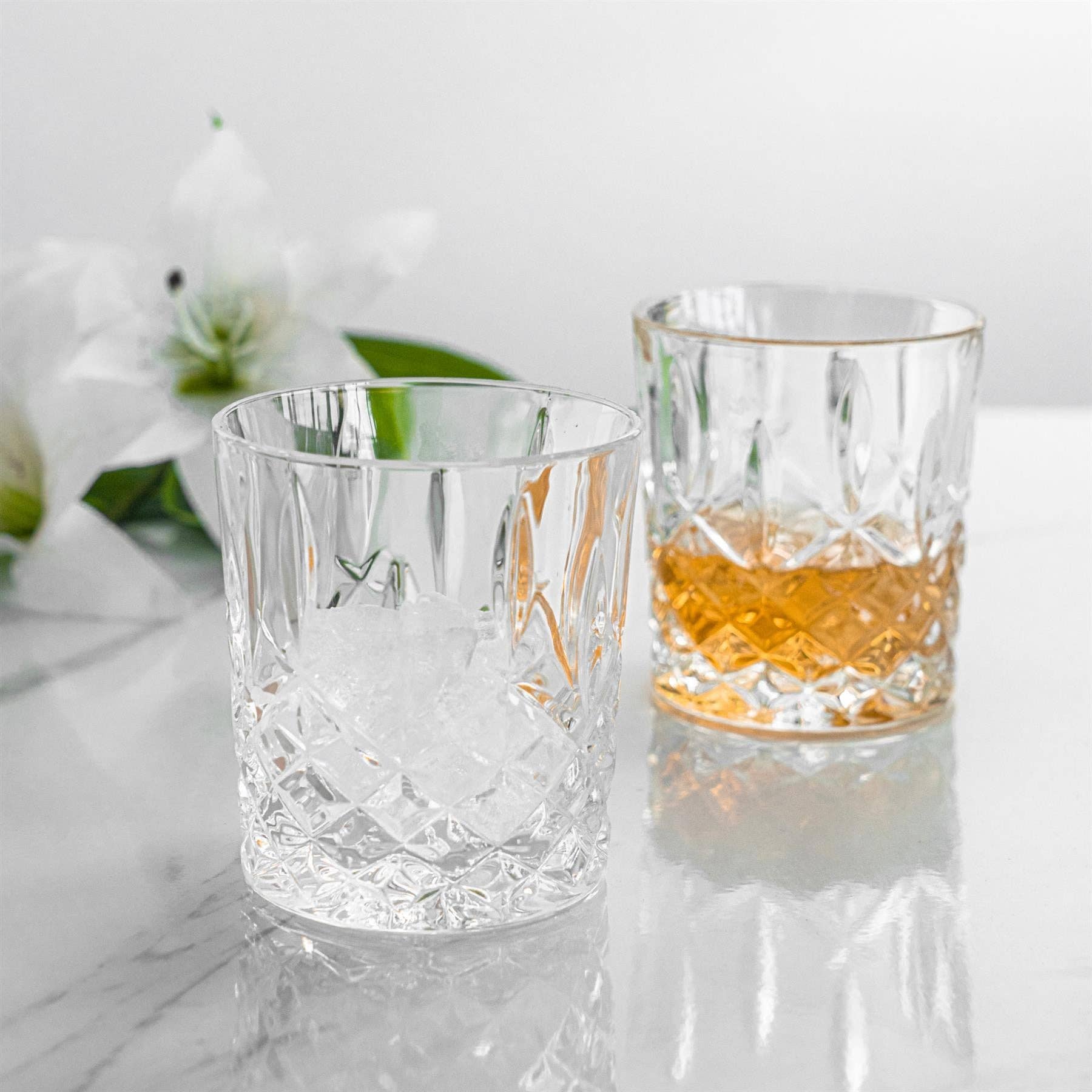 Rinkit Ltd - Wholesale Cocktail/Liquor Glass - RCR Crystal Orchestra Cut Double Old Fashioned Glass - 340ml1
