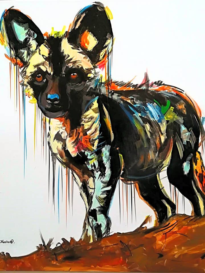 PAINTED DOG 7 for wholesale by Curated Art