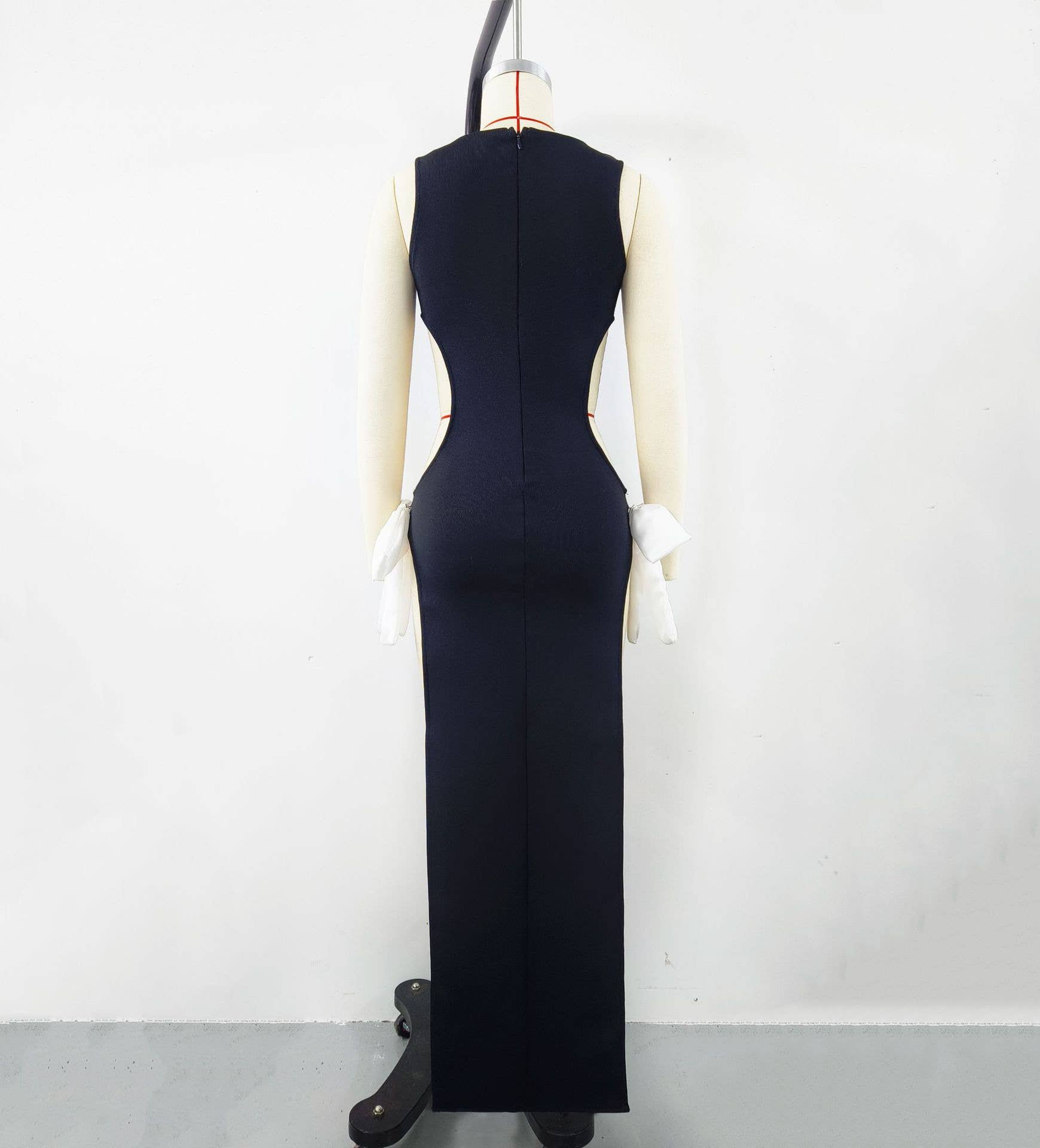 Sanyao Fashion – Großhandel Kleid – Damen – SY065 Sultry Schlitzstrickkleid mit Schleifenakzent - Frühling/Sommer9