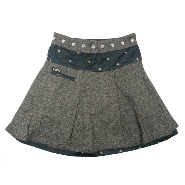 Saia reversível NijensSOUFFLE Tweed Long 306 por atacado de Nijens