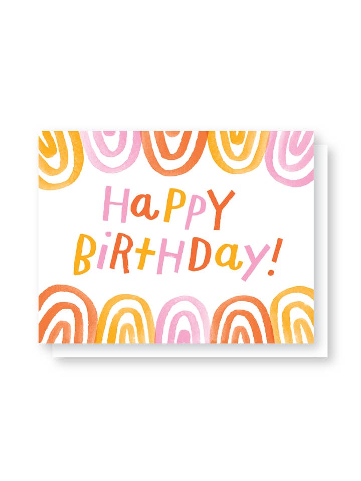 Happy Birthday Rainbows Card for wholesale by Handzy Shop + Studio