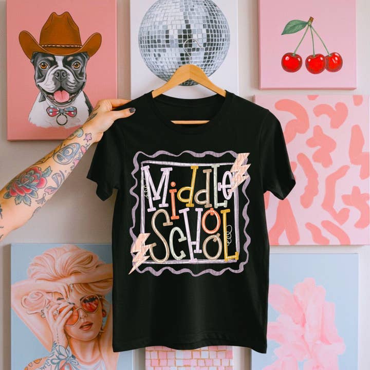 Sixth Grade Bolt Doodle DTF Transfer for wholesale by K and M Designs