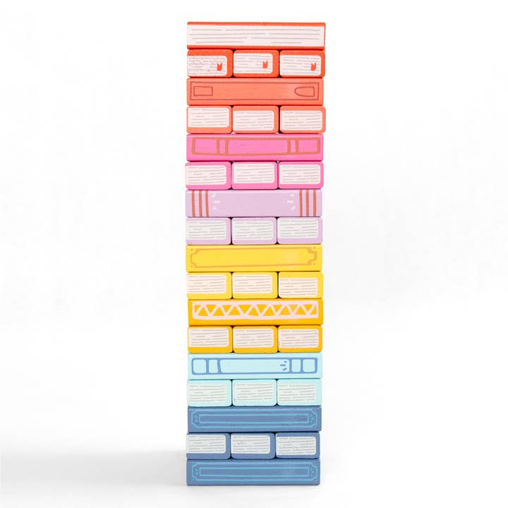 Pippi Post - Wholesale Board Game - Tumbling Book Stack - Wooden Block Stacking & Balance Game