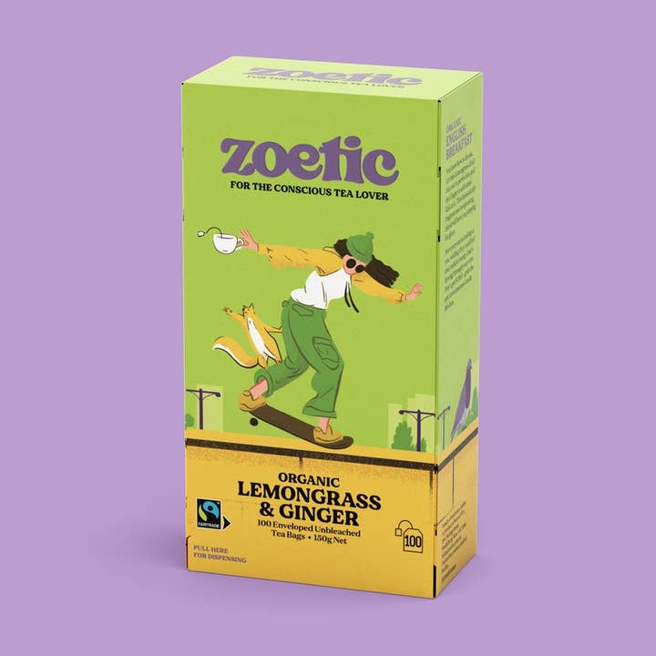 Lemongrass & Ginger Foodservice 100 Enveloped Tea Bags 6 for wholesale by Zoetic