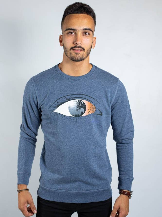 Sudadera hombre algodón orgánico cuello redondo para venta al por mayor de KY-KAS