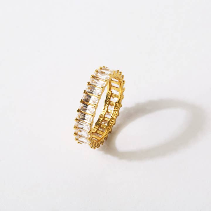 Baguette-Kristallring „Patience“ für den Großhandel von Origami Owl