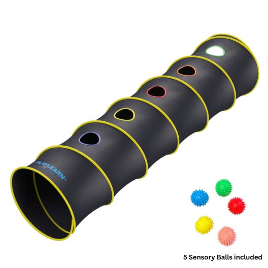 Pop-Up Tunnel with 5 Colorful Spikey Balls – Sensory Play for wholesale by Playlearn