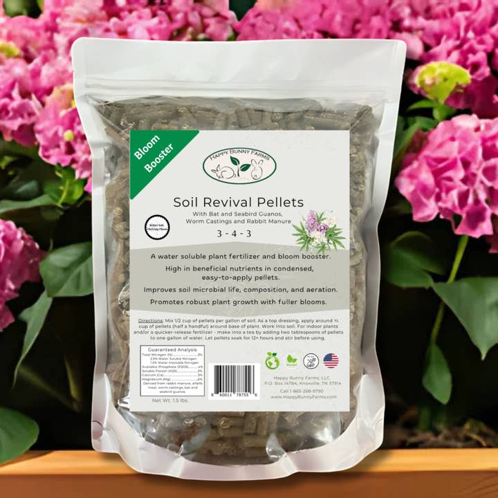 Happy Bunny Farms – Engroshandel Gødning – Jordgenoplivning, Blomsterbooster-piller til Cannabis & Hamp