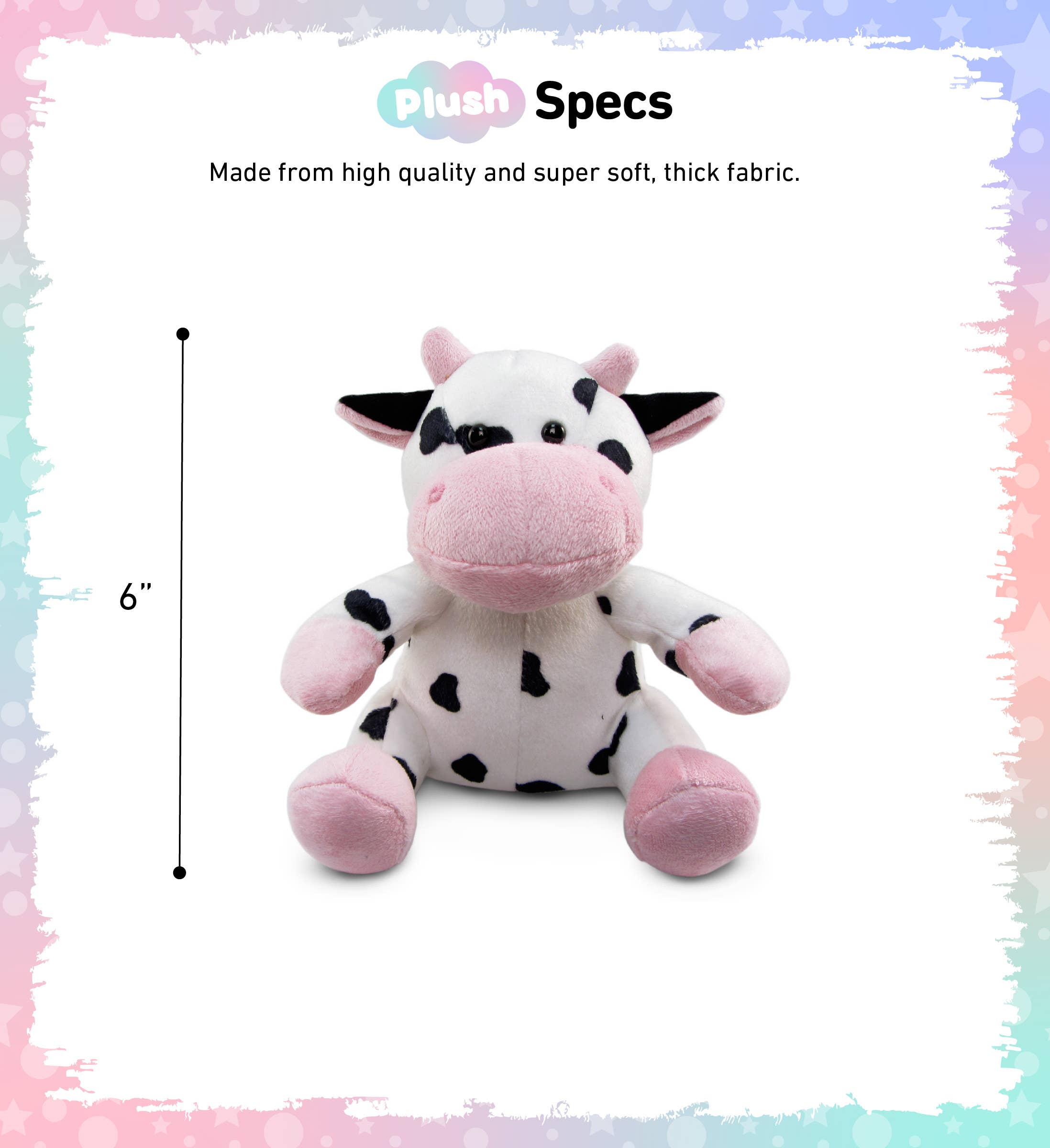 Cota Global - Wholesale Stuffed/Plush Toy - Kids & Baby - 6" Plush - Cow2