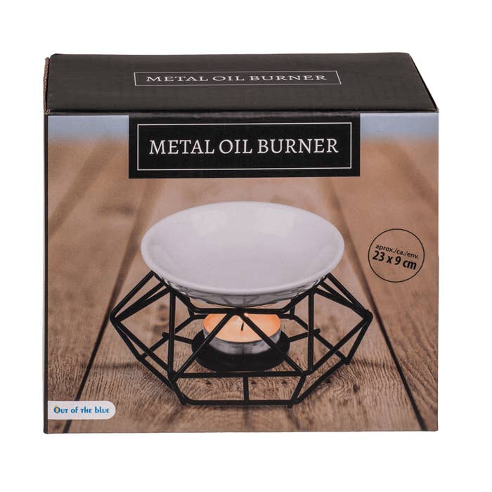 Out of the blue KG - Wholesale Oil Warmer - Ceramic bowl on metal frame,1