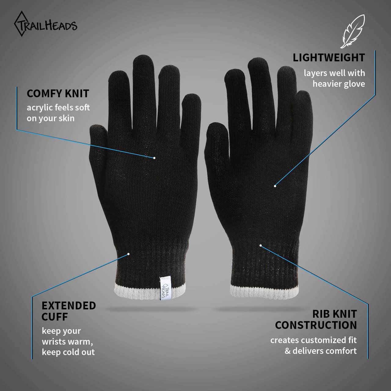 TrailHeads - Vendita all'ingrosso Guanti - Unisex - Guanti in maglia | Winter Glove Liners1