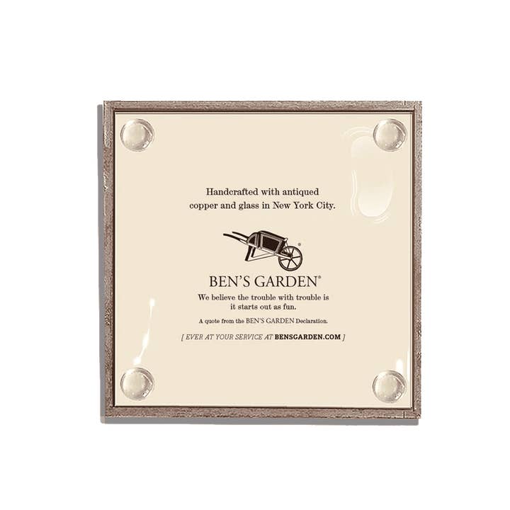 Ben's Garden - Wholesale Coasters - Good Friends, Good Times Copper & Glass Coasters, Set of 42