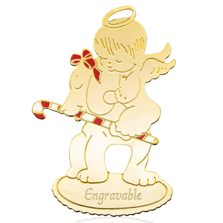 Engel auf Welpen-Goldornament für den Großhandel von Gloria Duchin