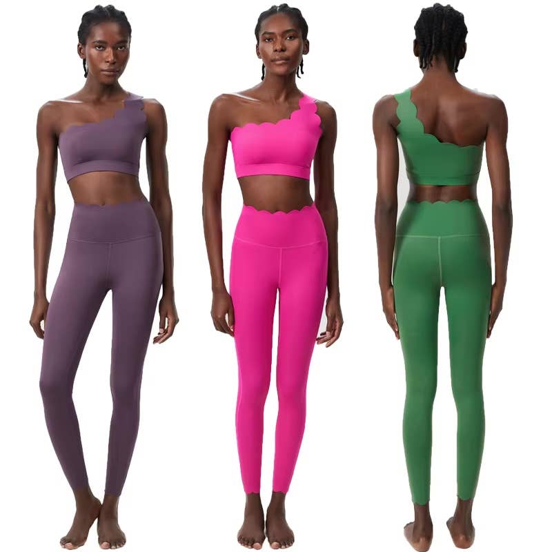 Belsize Activewear - Wholesale Activewear Set - Women's - Scallop Activewear Set Pilates, Yoga & Gym Outfit6