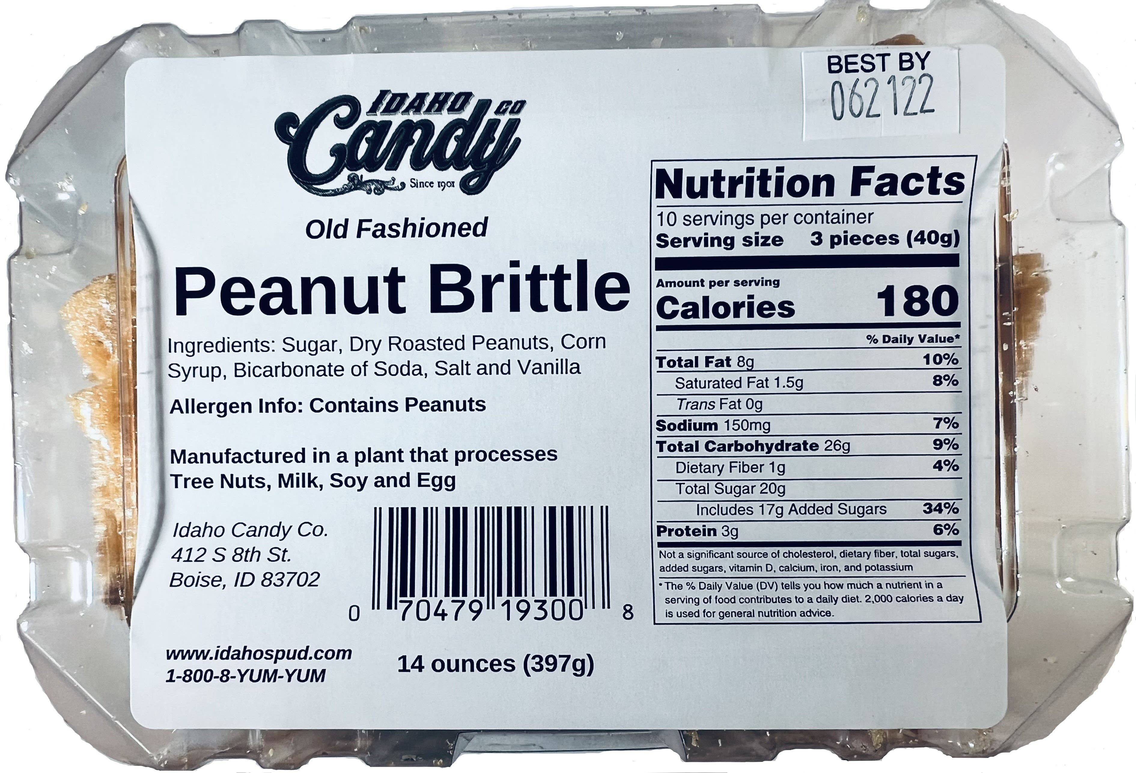 Idaho Candy Co. - Wholesale Brittle - Peanut Brittle - Tub - 14oz2