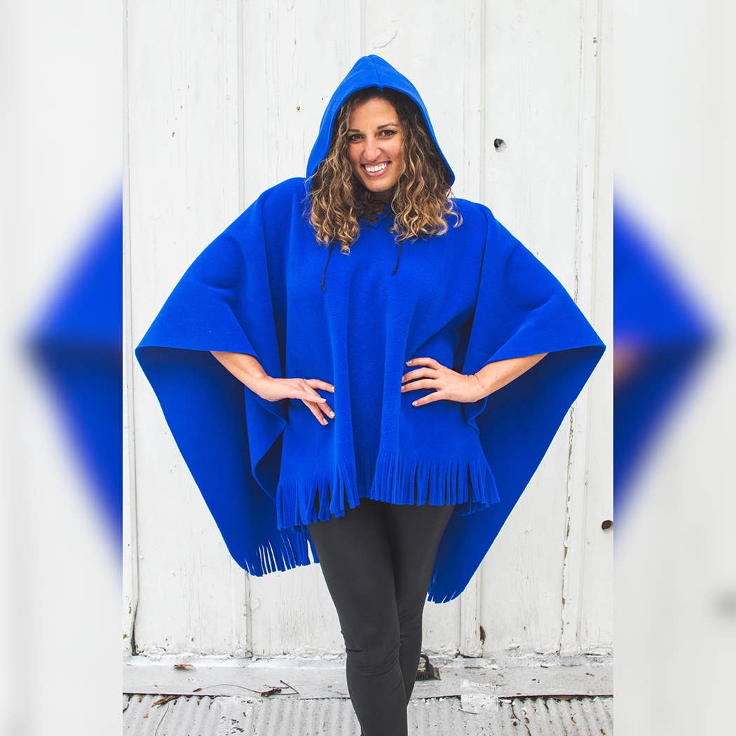 Swanque - Wholesale Poncho - Women's - Fringed Hooded Laced Mantoque - Adult2