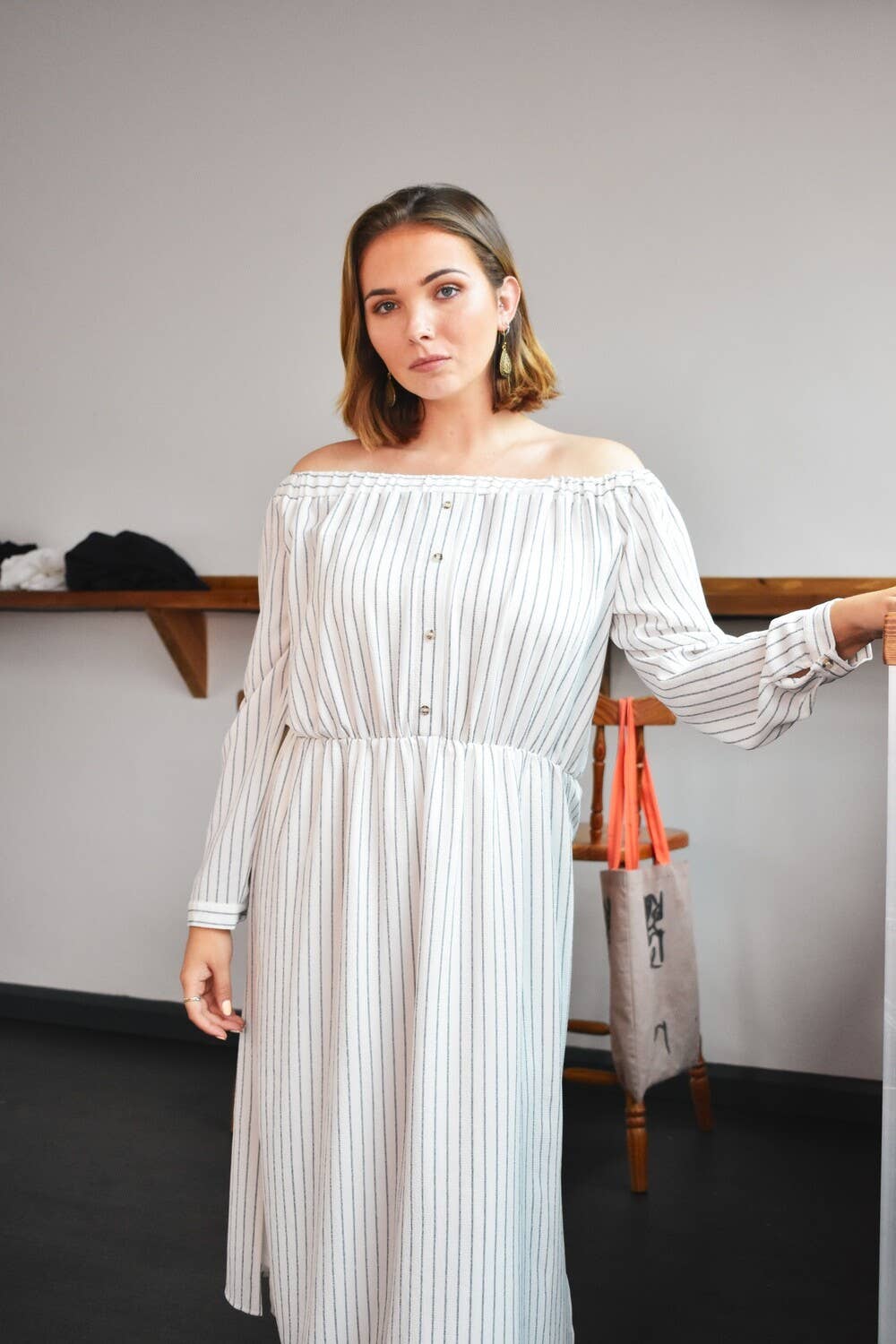 Madia & Matilda – Großhandel Kleid – Damen – Monica - Kleid für Damen, Blau kariert0