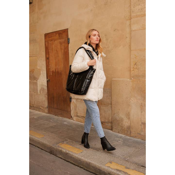 Attrait Paris - Wholesale Tote Bag - Women's - Quilted tote bag with checkered design5