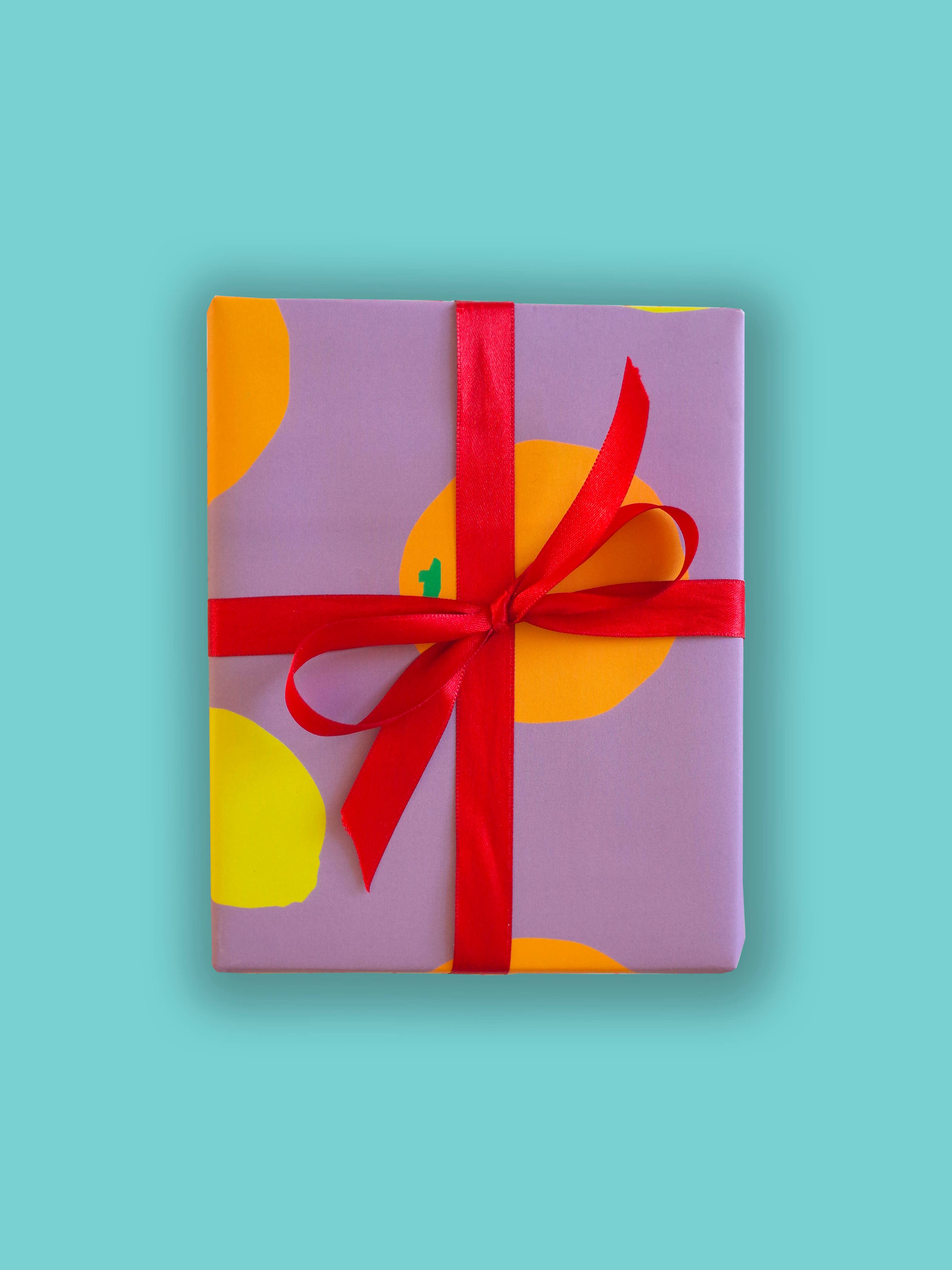 TenTa - Wholesale Wrapping Paper Roll - Modern Orange and Lemon Illustrated Wrapping Paper 3