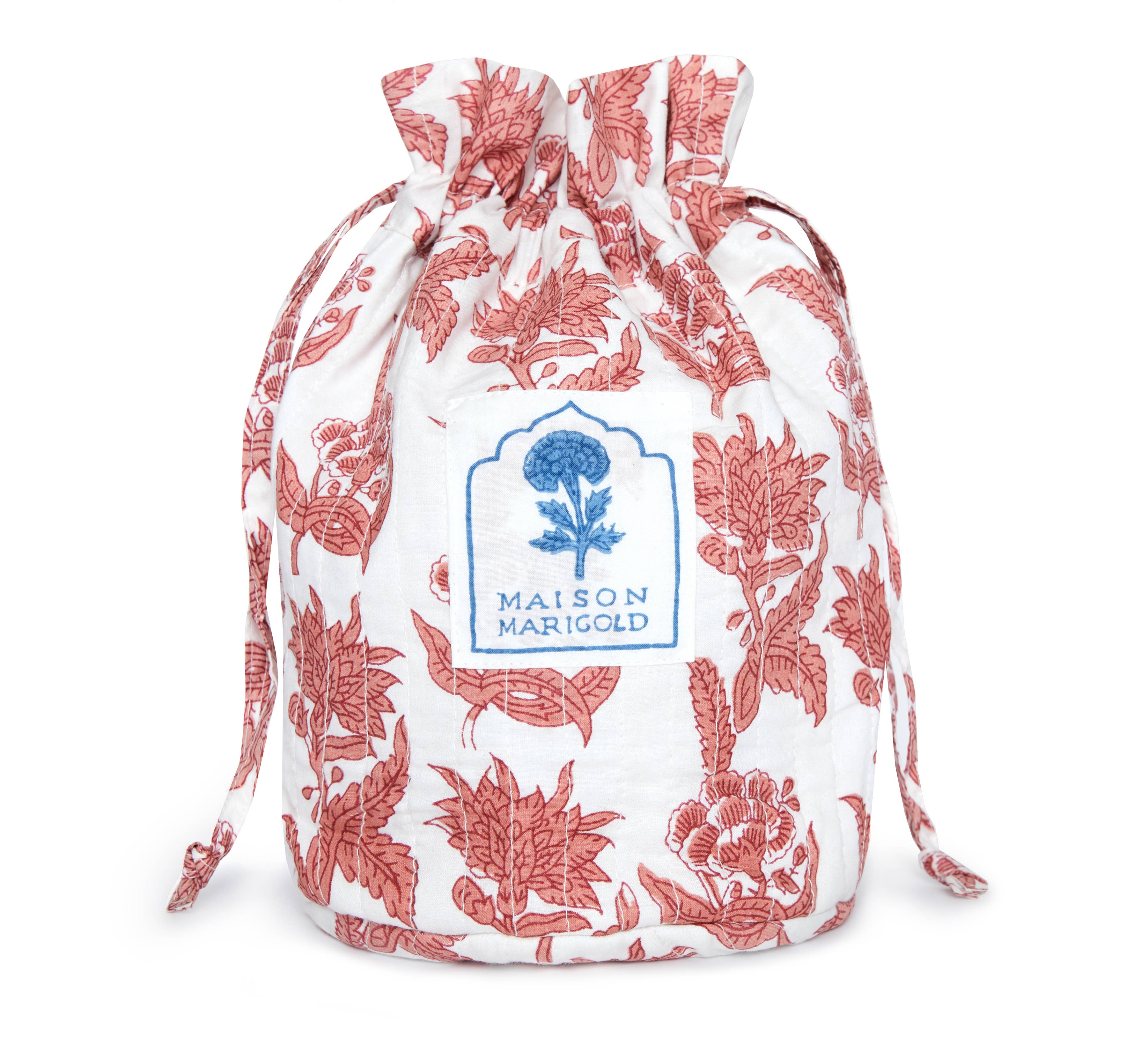 Maison Marigold - Wholesale Drawstring Bag - Women's - St. Barts Pink Travel Bags, Set of 33