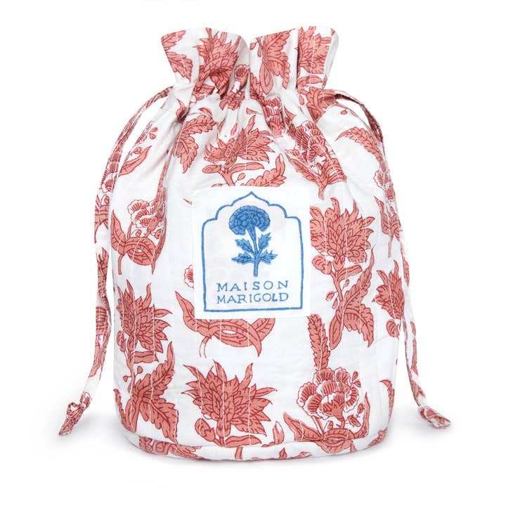 Maison Marigold - Wholesale Drawstring Bag - Women's - St. Barts Pink Travel Bags, Set of 33