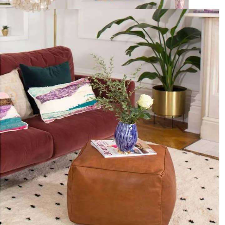 DarKech - Vendita all'ingrosso Pouf - Incredibile pouf ottomano quadrato in pelle marocchina 1