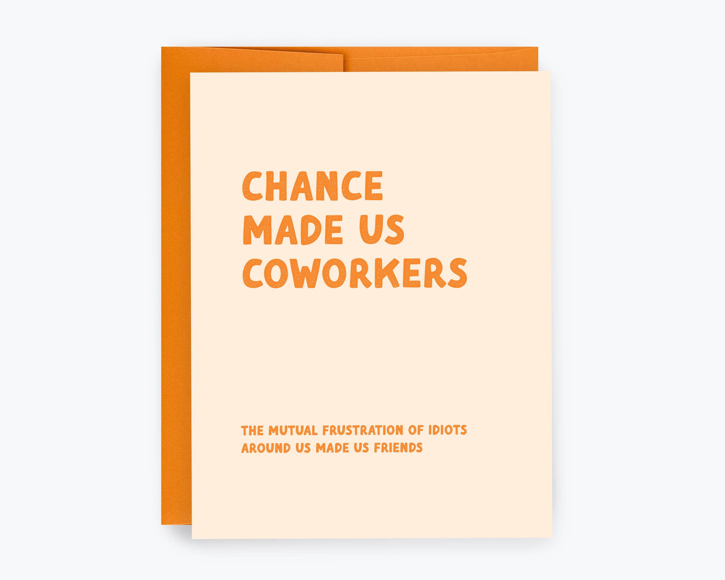 Kreate Paper Co. - Wholesale Friendship Card - Chance Made Us Coworkers Card - Funny Coworker Cards