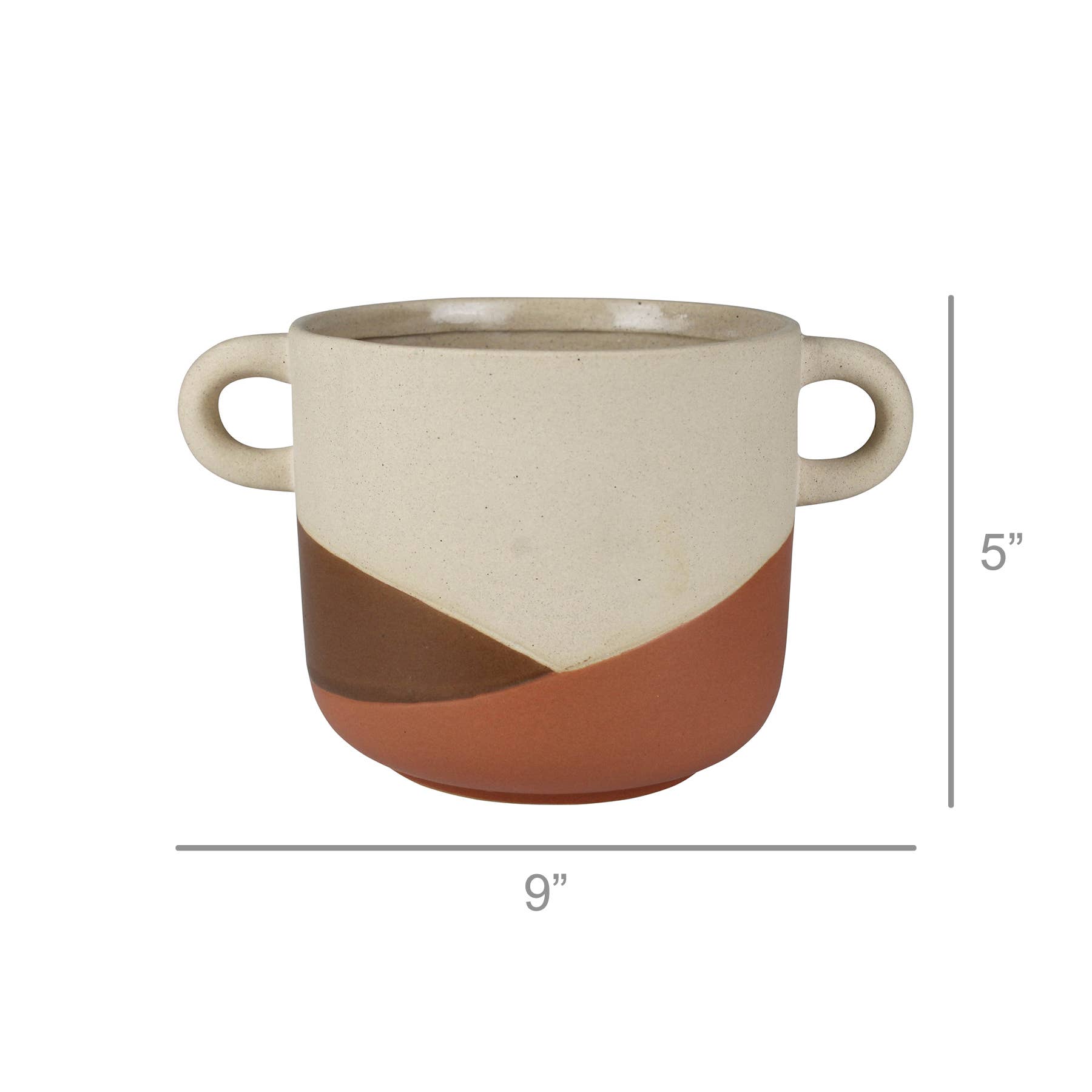 HomArt - Vendita all'ingrosso Vasi per piante - Cachepot Manitu con manici, ceramica - Lrg1