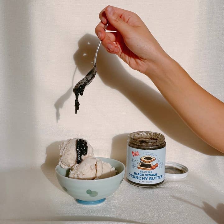 Rooted Fare - Wholesale Nut Butter - Crunchy Black Sesame Butter | 8oz