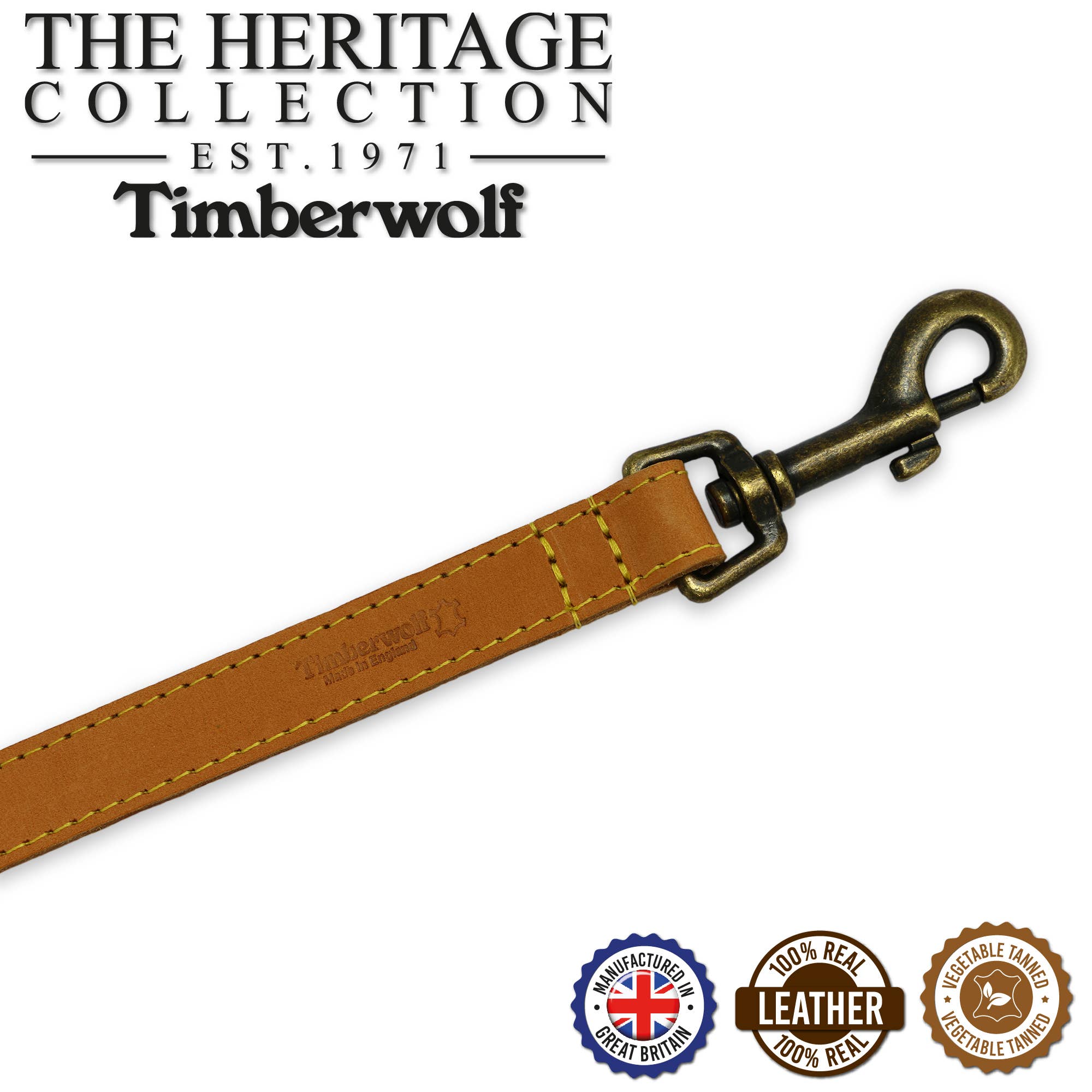 Ancol Pet Products Ltd - Wholesale Hondenriem - Hond - Timberwolf Heritage leren riem - 5 kleuren - 60 cm x 19 mm5